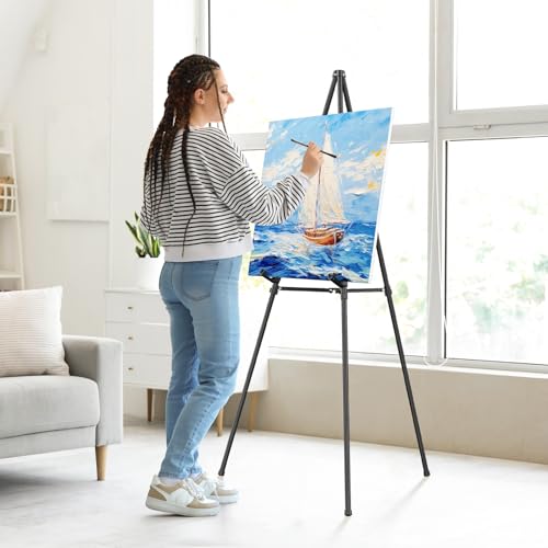 Easel Stand for Sign Portable,66" Easel Display Stand Metal, Adjustable Easels for Display,Wedding Signs, Posters-Black(4 Pack) - style: 4 Pack