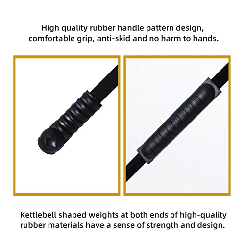 Elastic Fitness Stick Elastic Bar Body Exercise Bar Muscle Training for Exercise Tremor Stick Shoulder Rehabilitation Physical Therapy, Aerobics,Body Shaping Home Gym Yoga, Pilates - color: matt black