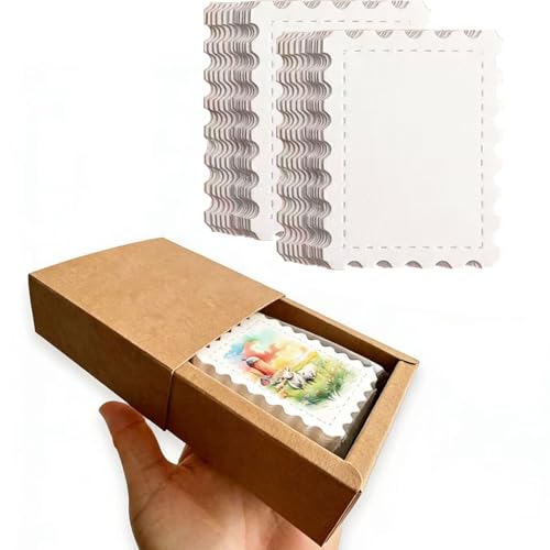 Creative Watercolor Paper Cards, 300gsm Cotton Pulp, Fine Grain & Deckle Edges - 50pcs 2x3 inch Artist Trading Cards for DIY Tickets, Gift Certificates, Stamps, Drawing & Handmade Crafts - size: 2x3