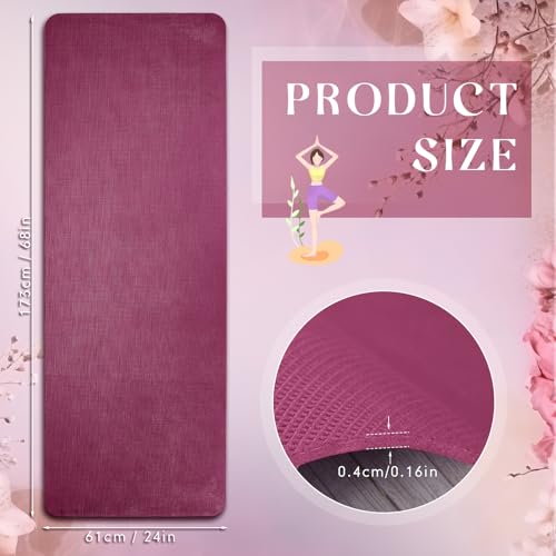 Timgle 6 Pack Yoga Mats Bulk 68x24 Inches Non Slip 4 mm Thick - color: Classic Color