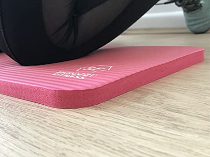 Yoga Knee Pad 0.6 inch Thick Pilates Yoga Knee Pad Cushion your knees Also support Elbows Forearms - color: Pink