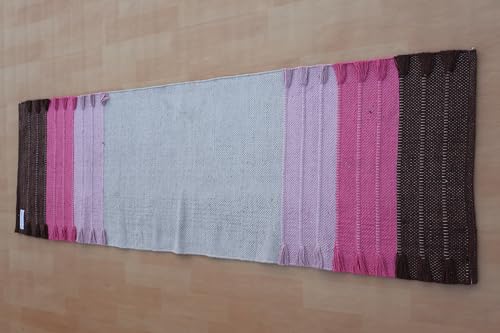 Jaipur Art & Rugs Cotton Yoga Rug - Eco-Friendly Hand-Woven Thick Mat (24”x72”x5mm) for Everyday Fitness at Home - Comfortable & Extra-Long - color: Multicolor 7