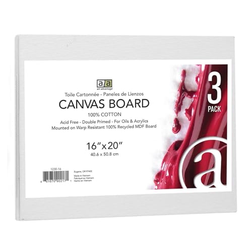 Art Advantage Canvas Board Recycled MDF 16x20 3pc - size: 16"x20" 3pc