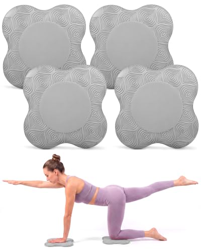 2-4 Pack Yoga Knee Pads, TPE Cushion for Pilates Exercise - color: 4pcs grey