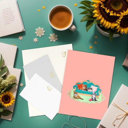Lovely Cat Pop Up Card Birthday Card Mother’s Day Card 3D Greeting Card Gift Card with Envelope and Blank Note. - color: Cat