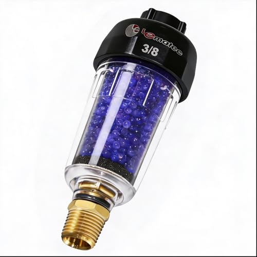 LE LEMATEC Compressed Air Dryer, Inline Desiccant Moisture Filter 3/8" - size: 3/8"