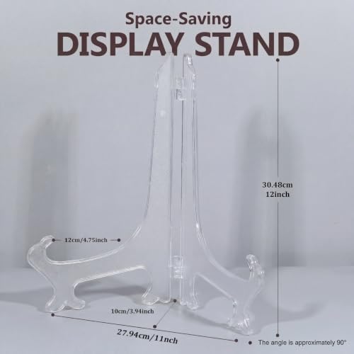Artliving 12 Inch Plastic Display Stand, White Easel Display Photo Holder Stand, Displays Picture Frames, Cookbooks, Tablets and Art - color: White, size: 12 inch (4 pack)