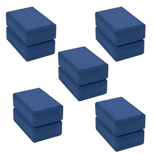 3in Foam Bulk Yoga Blocks, 10 Pack - color: Dark Blue
