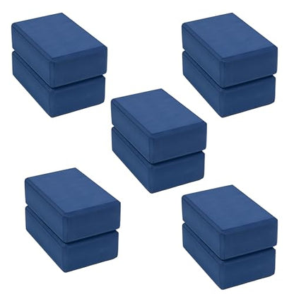 3in Foam Bulk Yoga Blocks, 10 Pack - color: Dark Blue