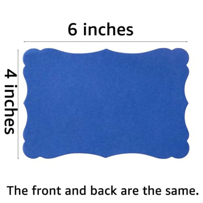 50 Pack Blank Kraft Greeting Cards, Blue, 4x6IN | Thick Cardstock Paper, For DIY Gift Cards, Menus, Baby Shower Invitations, Wedding Invitations - color: Blue, size: 4x6IN