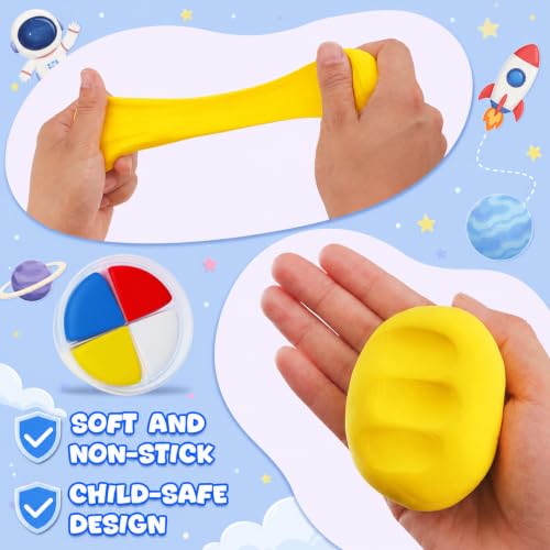 Air Dry Clay Kit -12 Space Theme Modeling Clay for Kids Arts and Crafts | Ultra Light & Soft,Safe & Non-Toxic,No-Sticky & Crack,DIY Molding Clay with Sculpting Tools,Party Favors Gifts for Girls Boys - color: #04Dark Blue- Children's Drem Star