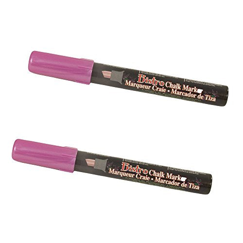 JAM PAPER Dustless Erasable Chalk Markers - Chisel Tip Liquid Chalk Marker - Violet Red - 2/Pack - color: Violet Red