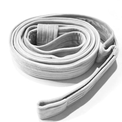 8.2ft 2.5m Aerial Straps Ropes Yoga Aerial Acrobatics Body Aerial Loop Trapeze Circus Apparatuses Equipment Three-Layer Straps 1 pairs - color: Light Grey