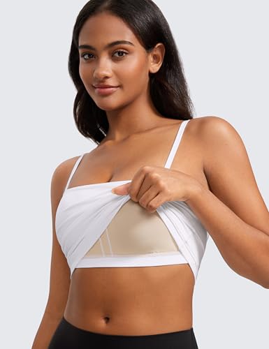 CRZ YOGA Butterluxe Cami Crop Tank Tops - color: White, size: Medium