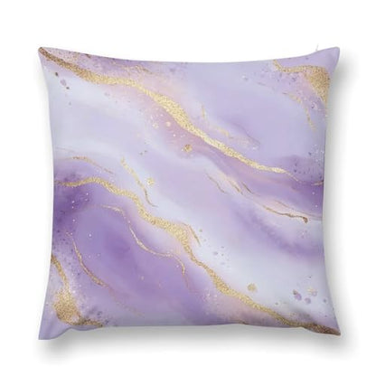 Purple Marble Decorative Throw Pillow Covers 18x18 Inch - color: Purple Marble