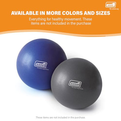 SISSEL Pilates Soft Ball Gray | 8.5 in | Phthalate- & Latex-Free PVC | for Deep Relaxation & Muscle Strengthening | 340 lbs Capacity | Includes Exercise Guide - color: Blue, size: 8.7"