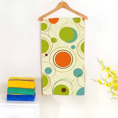 Retro Abstract Lines Bath Towel 15X30 Inch Washcloths Orange Green Blue Colors Face/Body/Hair/Hand Towel for Spa Gym Yoga Swim Bathroom Kitchen Hotel - color: Retro Abstract Lines