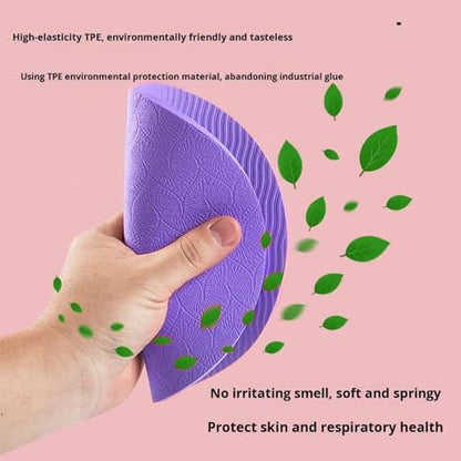 2-piece set yoga knee pads and exercise mats - super thick anti slip support for thick boards, gardening, push ups, knees, Pilates, and floor exercises - knees, elbows, wrists - color: Purple