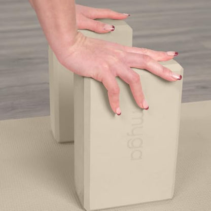 MYGA Yoga Block,Lightweight EVA Foam Yoga Brick,High Density Non-Slip Block for Yoga Poses, Pilates, Balance and Flexibility - color: Sand, size: One Size