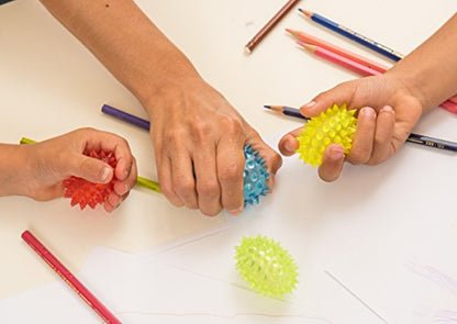 Spiky Balls Stim Toy 4 Pcs Set, Picking Desk Fidgets for Kids & Adults, ADHD Autism, Sensory Fidget Toys for School, Stress Relief and Boost Focus - size: 4 Pcs