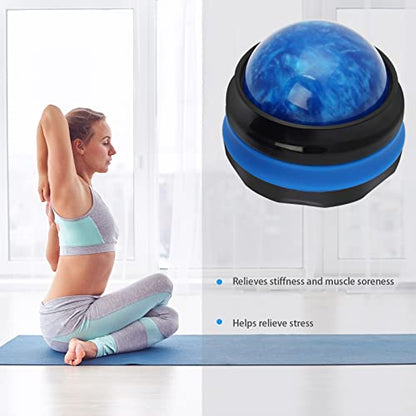 Coolrunner Massage Ball, Manual Roller Massager, Handheld Self Massage Therapy and Relax Full Body Tools for Sore Muscles, Shoulders, Neck, Arms, Legs, Back, Foot, Body (Blue) | Therapy and Relax Full Body Tools for Sore Muscles, Shoulders, Neck, Arms, Le