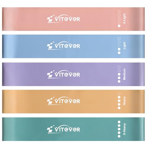 Booty Bands Set, Resistance Bands for Working Out, Exercise Bands for Women and Men Legs and Butt, Stretch Bands for Pilates, Yoga Starter Set - color: 5가지 색상