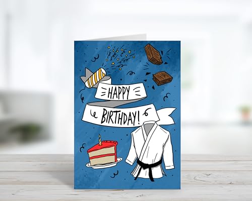 Martial Arts Birthday Card – Karate, Taekwondo, and Jiu-Jitsu Inspired - style: Martial Arts