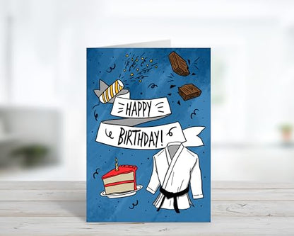 Martial Arts Birthday Card – Karate, Taekwondo, and Jiu-Jitsu Inspired - style: Martial Arts