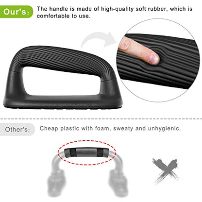 Kipika Push Up Bars, Pushup Stands, Anti-Slip Soft Plastic Push Up Handles, Bottom Anti-Slip Pad, Strength Training Equipment, Perfect for Floor Workout Exercise - color: Black