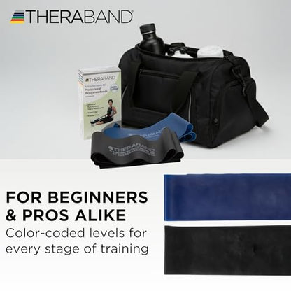 THERABAND Resistance Bands Set, Elastic Bands for Exercise & Physical Therapy, Strength Training for Upper & Lower Body Fitness - size: Advanced Set – 2 Pack, style: Latex