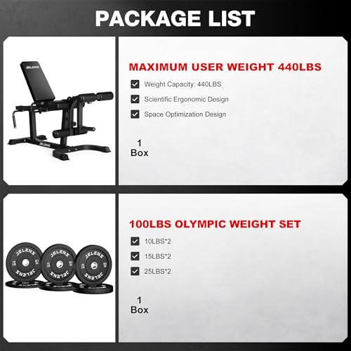 JELENS J10 Leg Extension and Curl Machine, Adjustable Leg Curl Machine for Home Gym, Seated Leg Extension and Lying Curl Machine for Lower Body Workouts - color: Black, size: 100LB Black Weight Package