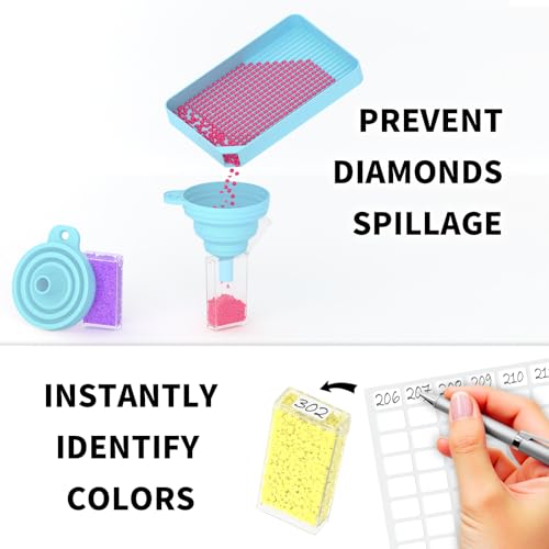 Diamond Painting Storage Containers Art Kits for Adults, 80 Slots Portable Bead Storage Boxes for Diamond Painting Accessories and Tools - size: 80 Square Bottle
