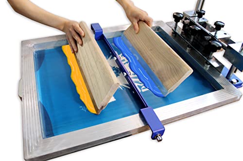 INTBUYING Screen Printing Squeegee Ink Squeegee Wooden Oiliness Scraper 75 Durometer 18inches Long 4 inches Wide with Rubber Blade and Wooden Handle - size: 18 inches long