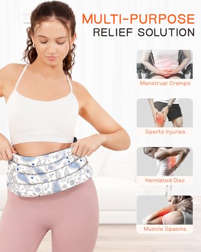 Microwave Heating Pad for Back with Moist Heat, Extra Large Microwavable Heating Wrap for Lumbar, Waist, Stomach, Shoulder, Neck Hot or Cold Pack, Reusable, Portable - style: Back Pad