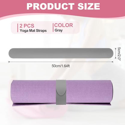 Yoga Mat Strap Slap Band, One Snap Yoga Mat Slap Band for Keep Mats Tightly Rolled Exercise Mat Sling Holder - color: Gray