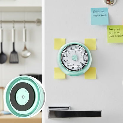 60-Minute Magnetic Visual Timer, Silent Operation and No Battery Needed, Time Management Tools for Kitchen, Homeschool Desk, Office Meetings & Home Learning Timer (Green) - color: Green