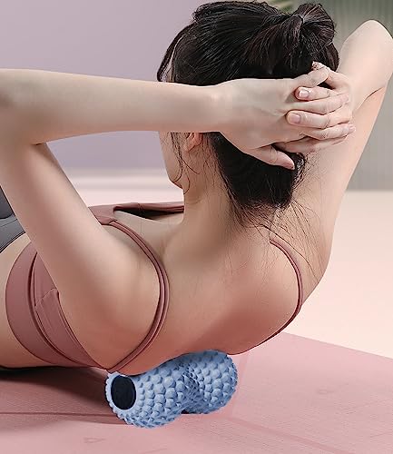 KITWILD Peanut Massage Ball, Double Lacrosse Massage Roller Ball for Deep Tissue Muscle Massage, Physical Therapy, Myofascial Release, Muscle Knots, and Yoga Therapy - color: Blue