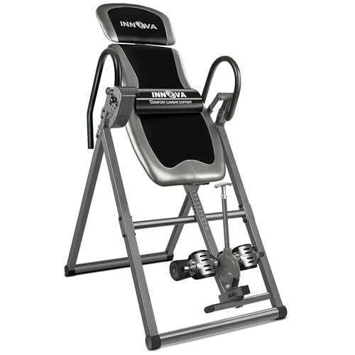 Innova Health and Fitness Inversion Table with Adjustable Headrest, Reversible Ankle Holders, and 300 lb Weight Capacity - style: Standard