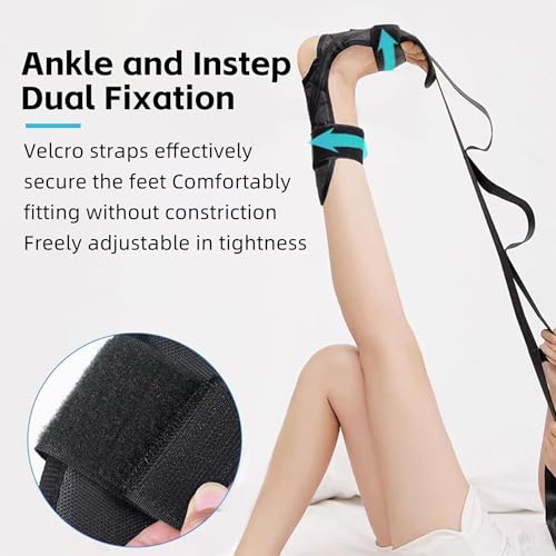 Yoga Straps For Stretching, Adjustable Ankle Foot Stretch Strap With Loops, Multi Loop Yoga Belt For Men Women - color: Gray