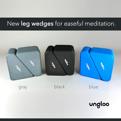 Ungloo Supportive Yoga Block Wedges for Seated Meditation – Elevates Knees, Reduces Hip Pressure, and Improves Cross-Legged Posture - color: Blue