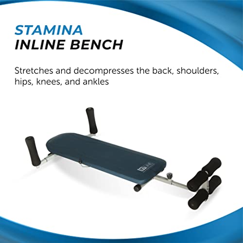 Stamina Products InLine Back Stretch Bench System, Blue Gray