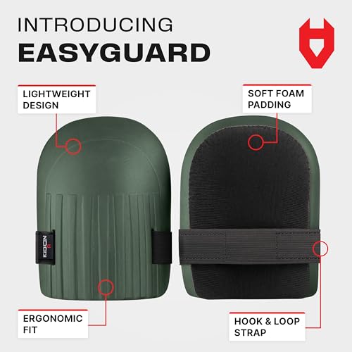 NoCry Gardening Knee Pads for Women and Men – Waterproof Foam Padding in a Lightweight Yet Durable Design; Easy to Wear with Adjustable Elastic Hook-and-Loop Straps – Ideal for the Garden and Yard Work - color: Green, style: 1-strap