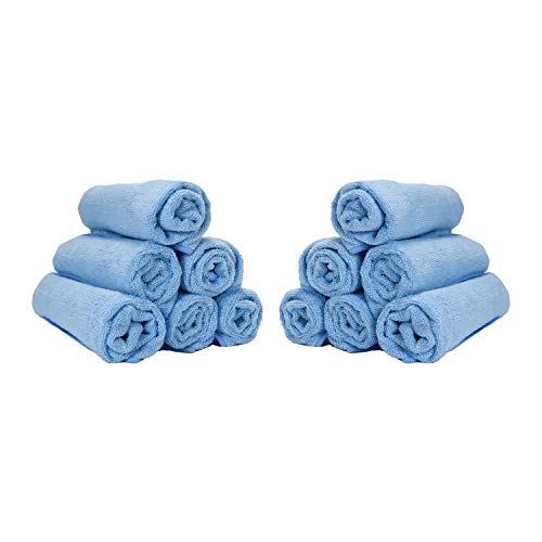 Arkwright Microfiber Gym Towel - (Pack of 12) Soft Lightweight Quick Dry Hotel Quality Hand Towels, Sweat Absorbent, Perfect for Workout, Yoga, Spa, Bathroom, 15 x 24 in, Blue - color: Blue, size: 15 x 24 in. (Pack of 12)