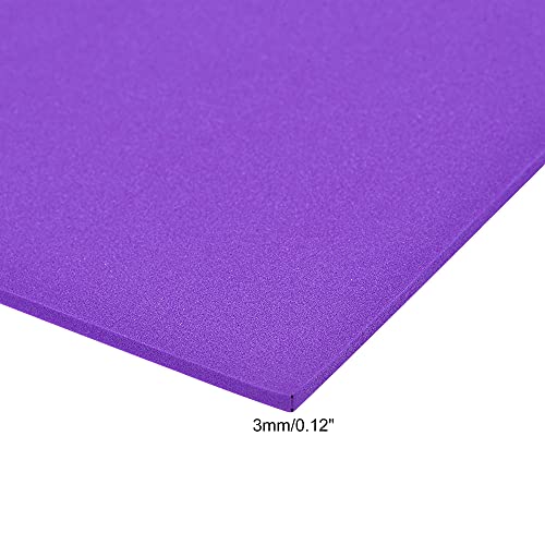 uxcell Purple EVA Foam Sheets 10 x 10 Inch 3mm Thickness for Crafts DIY Projects, 4 Pcs - color: Purple