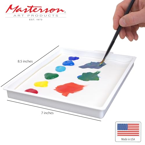 Masterson Sta-Wet Handy Palette Airtight Paint Palette Keeps Paint Fresh for Days, 8.5 by 7 Inches, Made in USA