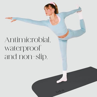 Bala Yoga Mat for Home Gym, Non-Slip Exercise Mat for Home Yoga - color: Charcoal, style: Deco Mat - 5mm