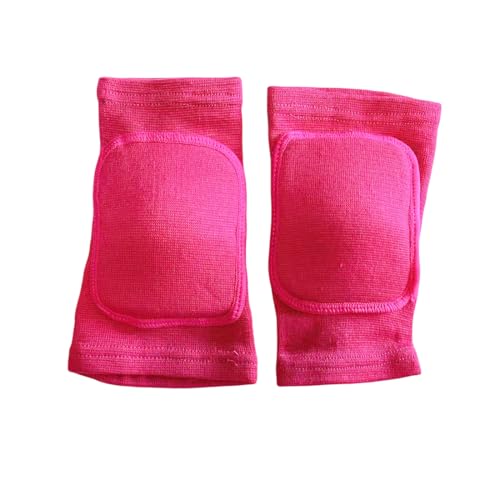 MINILUJIA Soft Breathable Knee Pads for Kid Elastic Nonslip Sponge Sleeves Flexible Children Knee Support Protector Sleeves Cover One Pair - color: rose, size: X-Small