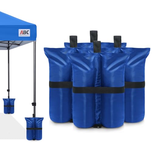 ABCCANOPY Canopy Weights 185 LBS Tent Sand Bags,4-Pack Blue(No Sand) - color: Blue, size: 185 LBS