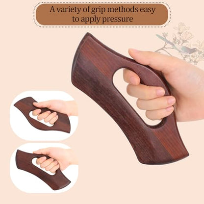 Mozeat Lens Lymphatic Drainage Massager, Wooden Body Gua Sha Tool - color: Style-d