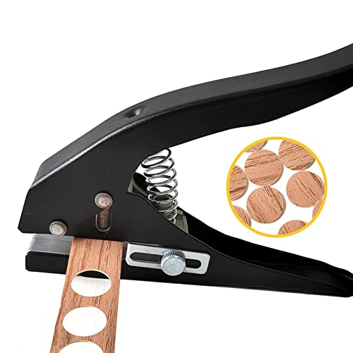 Single Hole Punch, Heavy Duty Single Hole Punch Hole Punches Portable Hand Held for Tags Cards Plastic (15MM Black) - color: 15MM BLACK
